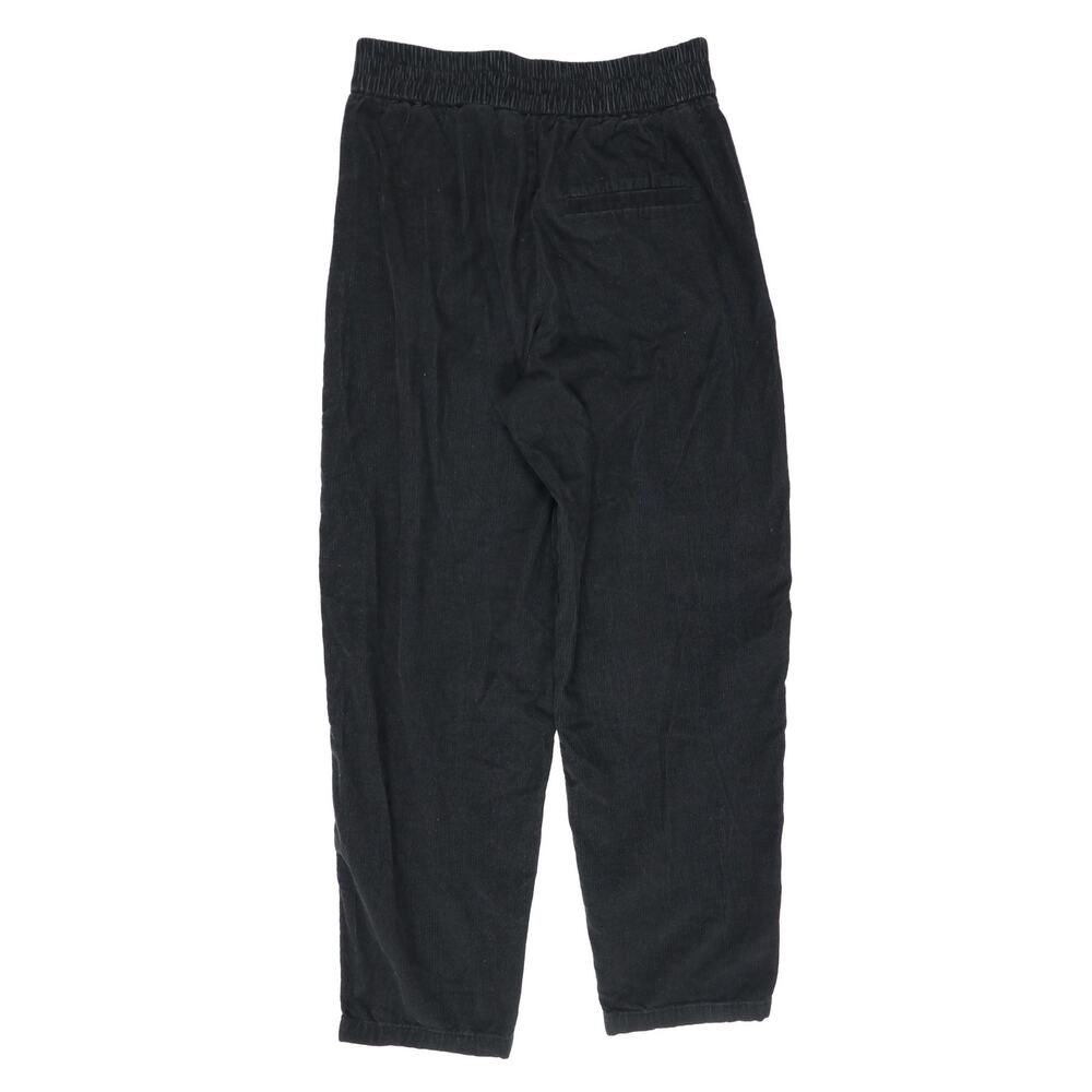 Contemporary Modern Minimalist COS Black Corduroy Barrel Leg Crop Pants — Size 6 - Picture 7 of 12